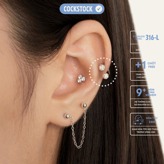 Khuyên tai u tròn đá Blink U-shaped Earring CockStock
