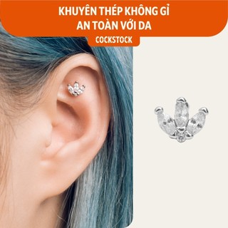 Khuyên tai hoa sen đá Lotus CockStock