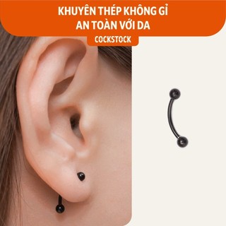 Khuyên tai cong cơ bản chốt bi Curved CockStock