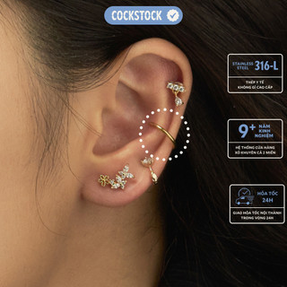 Khuyên tai vòng mảnh Slim Hoop Earring CockStock