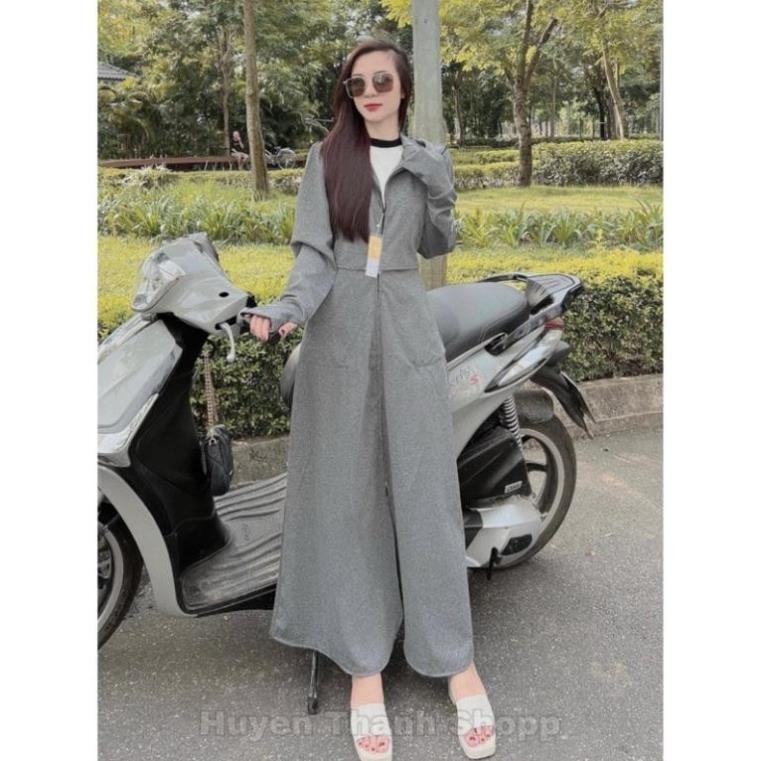 Áo Chống Nắng Toàn Thân Nữ From Dài Rộng Chất Vải Umi Hàn UPT50+ Chống Tia UV Chất Liệu Vải Co Giãn Thoáng Mát Thấm Hút