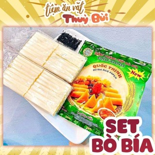  Set Bò Bía Ngọt đầy đủ lá cuốn + vừng đen + thanh kẹo .  set đồ ăn vặt nội địa Tiệm ăn vặt Thuỳ Bùi 
