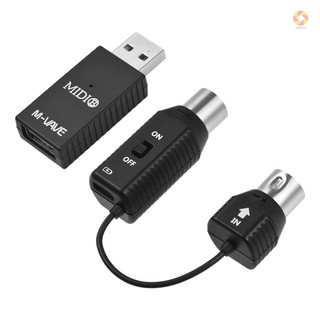 M-VAVE MS1 Mini Wireless Transmission System MIDI System MIDI Wireless Adapter Plug and Play Support for Devices with MI