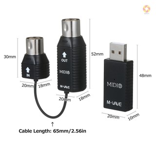 M-VAVE MS1 Mini Wireless Transmission System MIDI System MIDI Wireless Adapter Plug and Play Support for Devices with MI