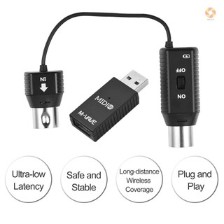 M-VAVE MS1 Mini Wireless Transmission System MIDI System MIDI Wireless Adapter Plug and Play Support for Devices with MI