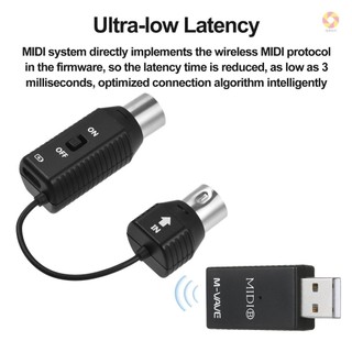 M-VAVE MS1 Mini Wireless Transmission System MIDI System MIDI Wireless Adapter Plug and Play Support for Devices with MI