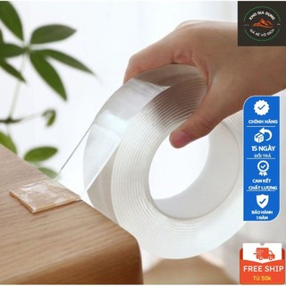 Băng keo 2 mặt siêu dính đa năng - Băng keo hai mặt siêu dính trong suốt dán tường 3m 5m