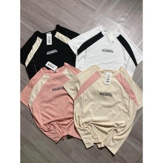 [ Rẻ Vô Địch ] Áo Thun 3158 Cotton Khô Unisex, Áo Thụ Chạy Viền Nam Nữ Form Rộng In Chữ Nhỏ