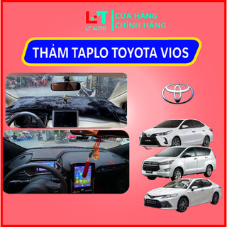 Thảm taplo xe toyota vios 2019 2020 2021 2022 2023 2024, thảm taplo che nắng da carbon, da vân gỗ, nhung cừu cao cấp