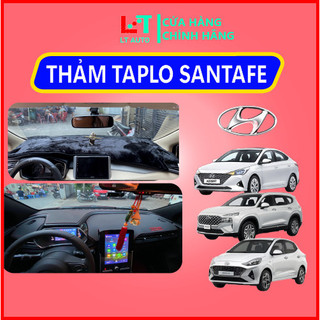 Thảm taplo xe hyundai santafe 2006 2007 2008 2009 2010 2011 2012, thảm taplo che nắng da carbon, da vân gỗ, nhung cừu