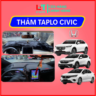 Thảm taplo xe honda civic 2006 - 2011, thảm taplo che nắng da carbon, nhung cao cấp, nhung cừu cao cấp, chuẩn form