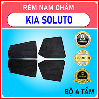 Rèm che nắng nam châm Xe KIA SOLUTO Bộ 4 tấm chắn nắng chuẩn form xe, nam châm hút mạnh