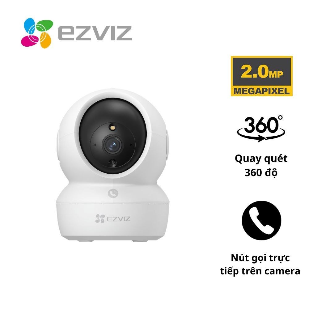 Camera EZVIZ H6C 2M 1080p Xoay 360 Độ- Đàm Thoại 2 Chiều- Báo Động Chống Trộm- Wifi Trong Nhà Chính 