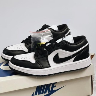 Hàng sẵn_giày sneaker jd1 low panda kèm dây giày jd panda bản da jd đen trắng bản da cao cấp nam nữ