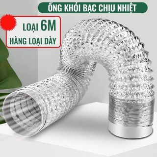 Ống khói bạc ống khói chịu nhiệt bạc nhôm dùng cho máy hút mùi, hút khói