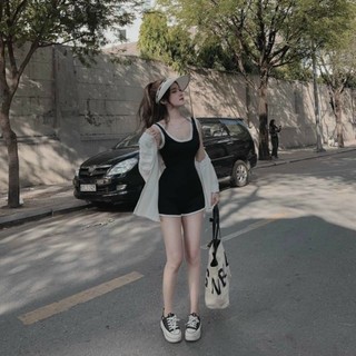 Set jum tăm viền trắng mix áo sơ mi