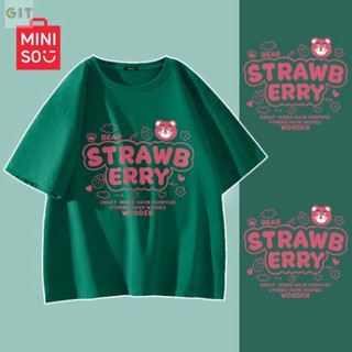 Áo phông 5D Strawb erry, Áo thun from rộng, Chất đẹp không xù, quần suông ống rộng -DVGIT