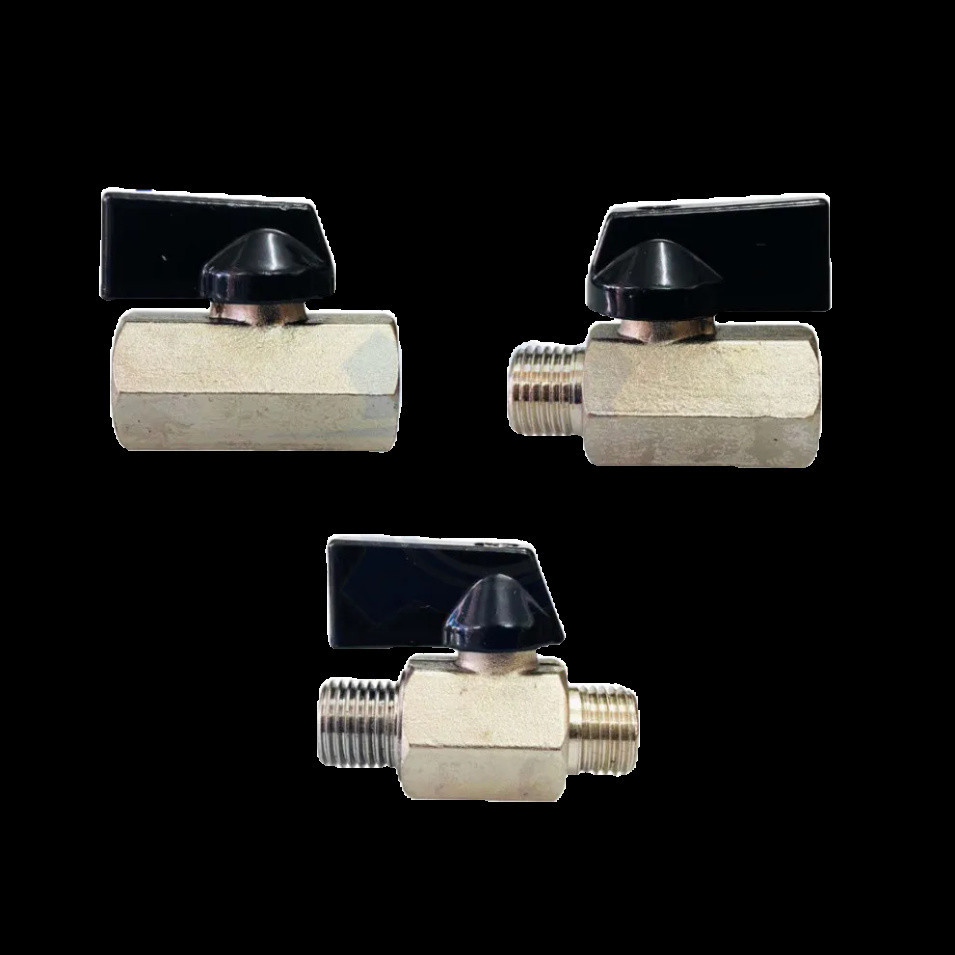 ATS_Van Bi Mini Đồng Xi – Van Bi Đồng Tay Gạt Mini - Van Khí Nén Mini Máy Bơm