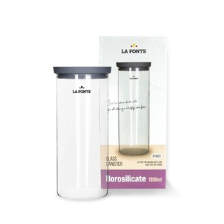 Lọ thủy tinh borosilicate la fonte 011631 chịu nhiệt nắp xếp chồng
