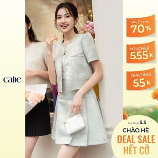 Áo cách điệu nữ CALIE viền phối đá nữ tính CALIE AC361 CA127