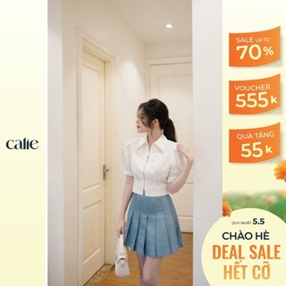 Chân Váy Xòe Xếp Ly Dáng Ngắn Calie CX040