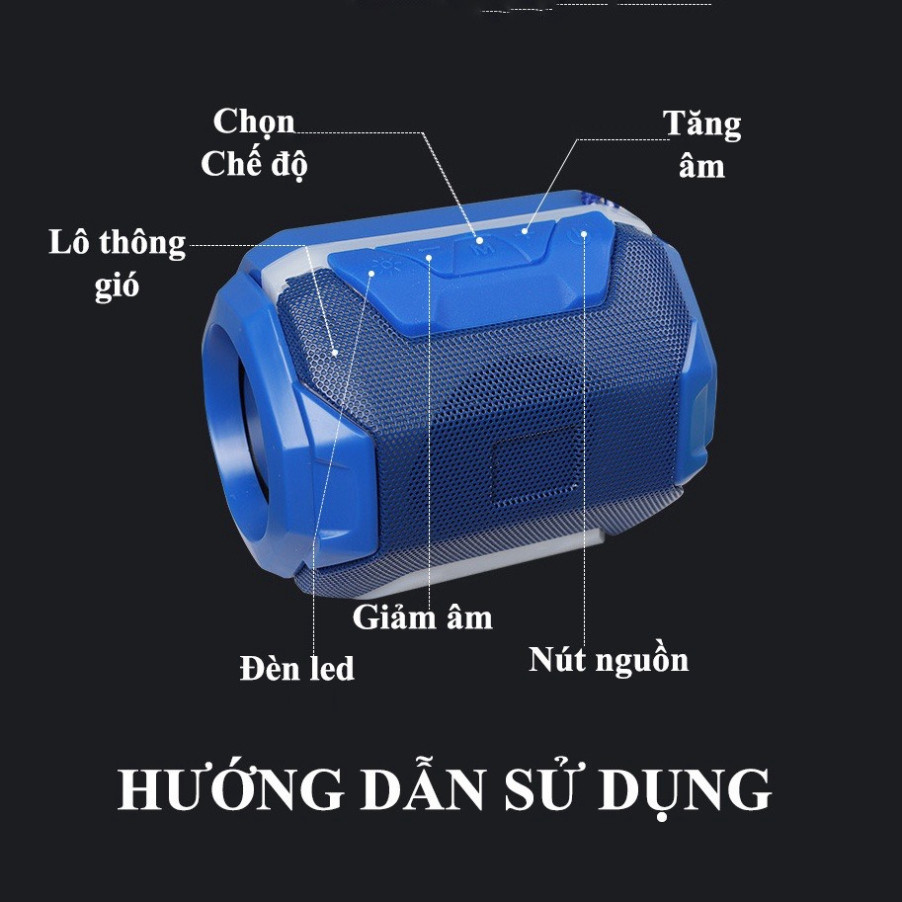 Loa Bluetooth mini A005 không dây đèn led theo nhạc âm bass chắc khỏe có khay lắp thẻ nhớ, USB hàng cao cấp bảo hành | BigBuy360 - bigbuy360.vn