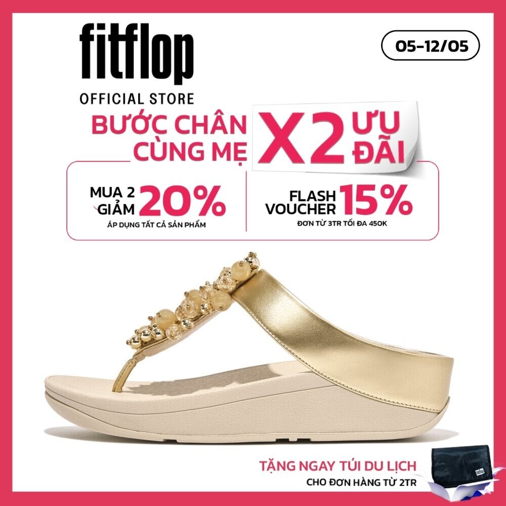 Dép Xỏ Ngón Nữ FitFlop FINO - Platino - MD HI9-675