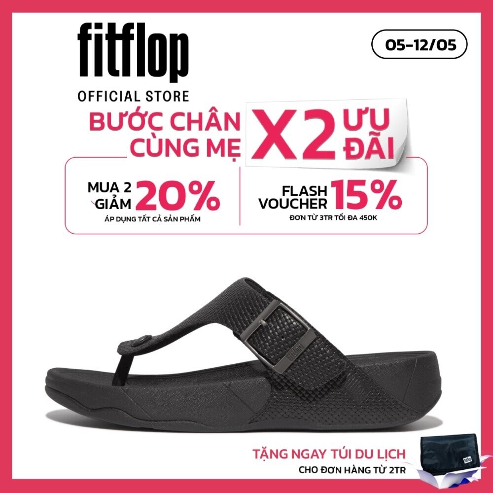 Dép Xỏ Ngón Nam FitFlop TRAKK - Black - MC HA7-001