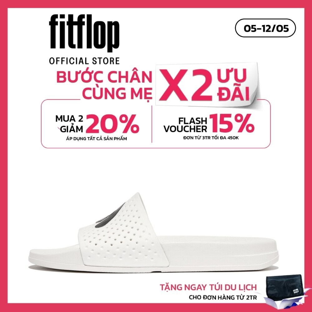 Dép Quai Ngang Nữ FitFlop IQUSHION - Urban White - II HF6-194