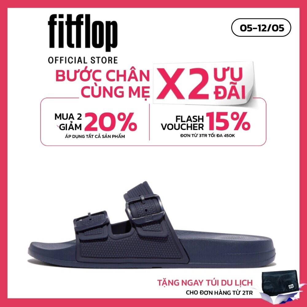 Dép Quai Ngang Nữ FitFlop IQUSHION - Midnight Navy - II FD2-399