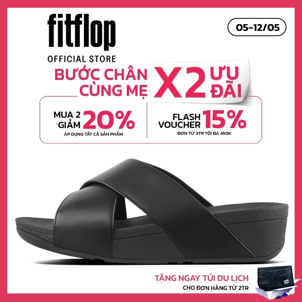 Dép Quai Ngang Nữ FitFlop LULU - Black - MC K04-001