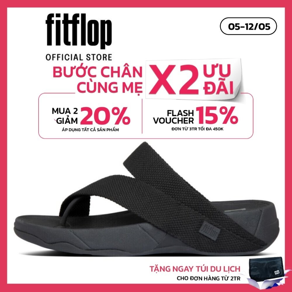 Dép Xỏ Ngón Nam FitFlop SLING - Black - MC AP9-001