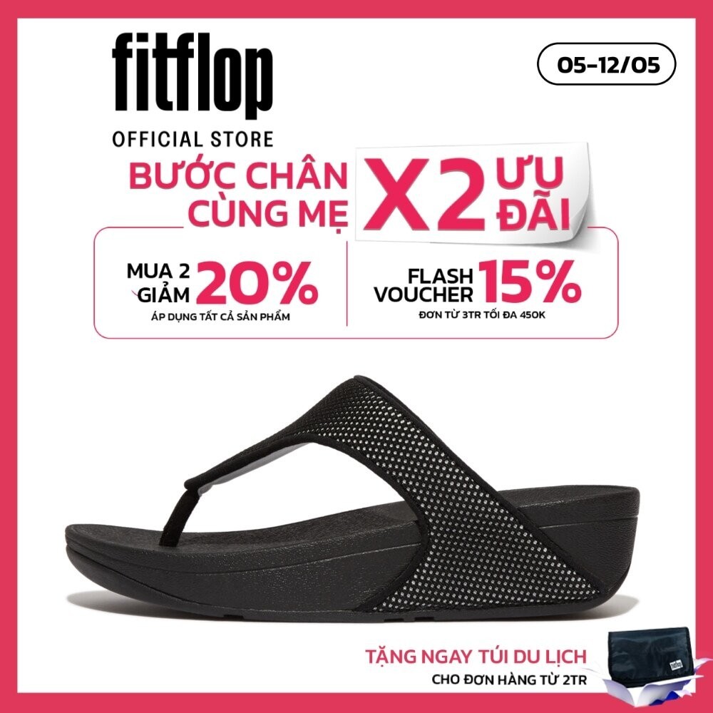 Dép Xỏ Ngón Nữ FitFlop LULU - Black - MC HK4-001