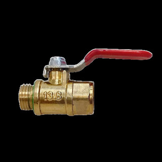 Van bi đồng ren 13.8mm - van bi ren trong ren ngoài - van khóa bi đồng thau - van khóa nước/ hơi máy khí nén