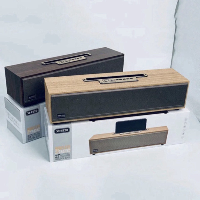 Loa bluetooth XM 520 bass chuẩn nhạc đỉnh cao,loa không dây công suất 20w thiết kế vỏ gỗ dạng thanh để bàn sang trọng | BigBuy360 - bigbuy360.vn