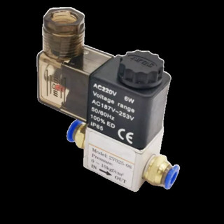  ATS_VAN ĐÓNG MỞ KHÍ NÉN 2V025 VAN THƯỜNG ĐÓNG CÓ CHÂN KẾT NỐI ỐNG HƠI 4 6 8 10 12 ĐIỆN 220V 