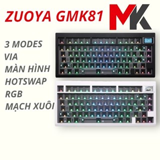 Bộ kit bàn phím cơ GMK81 75% LED RGB hỗ trợ VIA 3 mode kết nối, màn hình tùy chỉnh