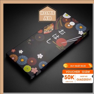 Đũa nhật cao cấp shikisai hoa đào hộp 5 đôi