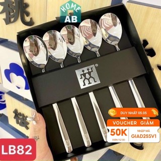 Combo 5 chiếc thìa zwilling inox cao cấp loại đẹp, thìa dĩa inox 304
