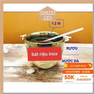 Bát Riệu, Bát Đựng Riệu Inox Ướp Lạnh Tặng Kèm Thìa Múc