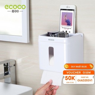 Hộp Đựng Giấy Vệ Sinh ECOCO, Hộp Đựng Đồ Nhà Tắm Có Ngăn Chứa Giấy Vệ Sinh Chống Ướt
