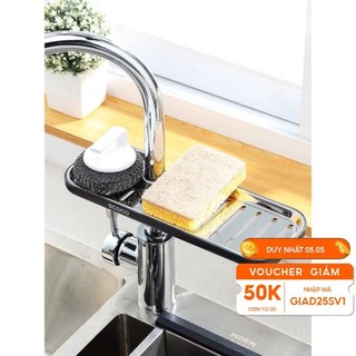 Kệ Treo Vòi Để Đồ Đa Năng ECOCO, Giá Treo Vòi Để Giẻ Rửa Bát Nhà Bếp Và Đồ Dùng Nhà Tắm Có Thoát Nước