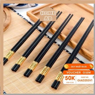 Đũa hợp kim khảm vàng/đũa nhựa mạ vàng chống mốc