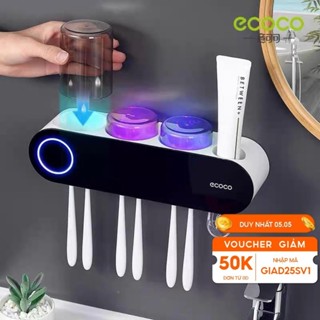 Bộ Nhả Kem Đánh Răng Có Khử Khuẩn Tia UV ECOCO, Máy Khử Trùng Tiệt Trùng Bàn Chải Đánh Răng, Kệ Cắm Bàn Chải Kèm Cốc