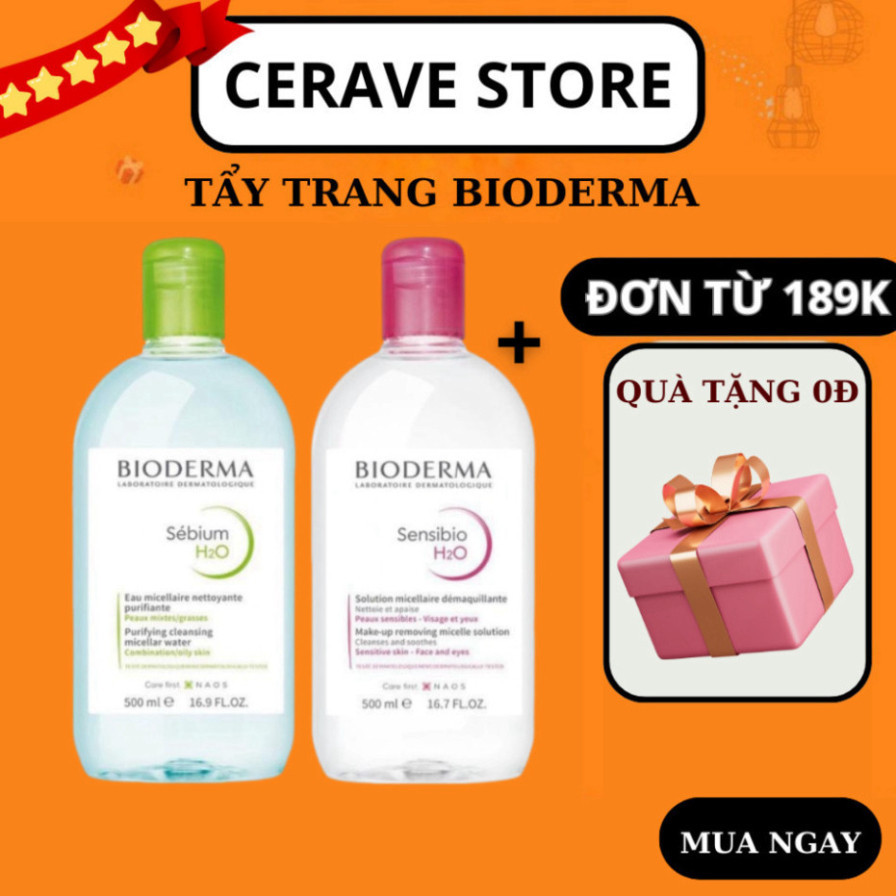 Nước tẩy trang bioderma 500ml dành cho mọi loại da chính hãng- cerave store pro | BigBuy360 - bigbuy360.vn