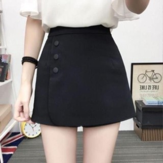 Quần Short Váy Nữ AUTHENTIC TOTOSA SHOP Màu Đen Phối 3 Khuy Siêu Xinh Chất Vải Cao Cấp TT01
