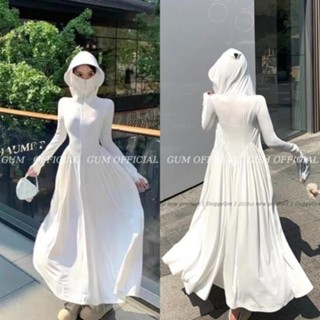 Áo Khoác Chống Nắng Toàn Thân Nữ Dáng Váy thun lạnh chống tia cực tím UPF 50+,Áo chống nắng nữ dáng dài - Hununy Fashion