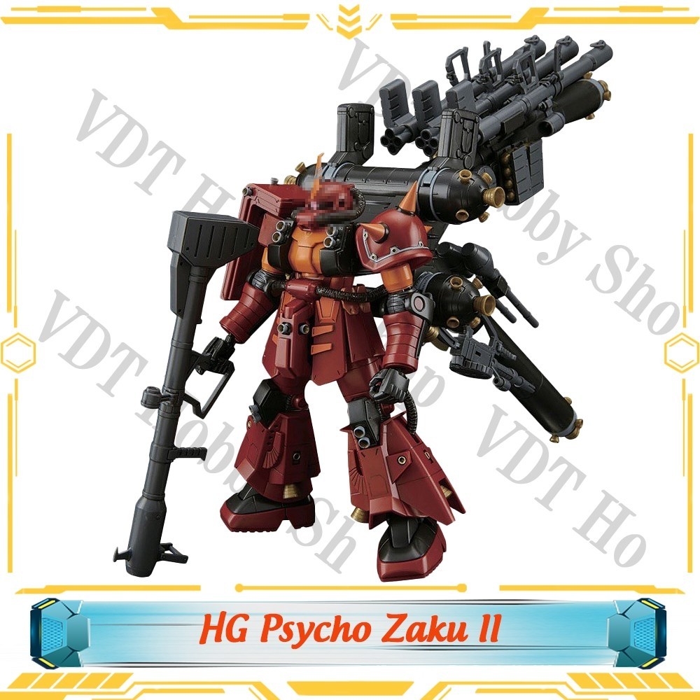 Mô hình lắp ráp HG Psycho Zaku II ( tặng kèm base )