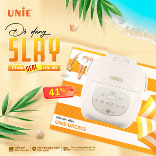 Nồi Cơm Điện Unie URC815, dung tích 1.5l, lòng gốm Ceramic, 6 chế độ cài đặt sẵn, công nghệ truyền nhiệt cao cấp, BH 12T