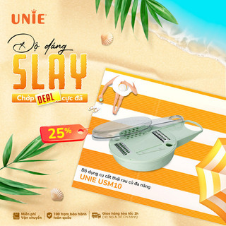 Bộ dụng cụ cắt thái rau củ đa năng Unie USM10,Cắt, thái, bào rau củ tiện lợi,Lưỡi dao thép cao cấp,dễ dàng vệ sinh